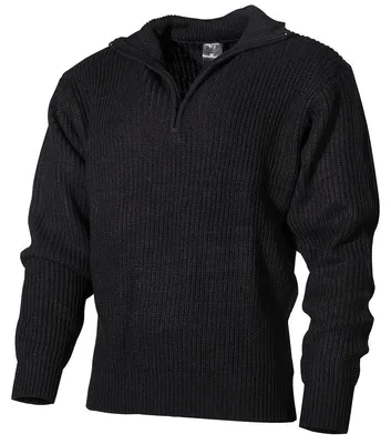 Image de MFH pullover, "Troyer", avec fermeture éclair, noir