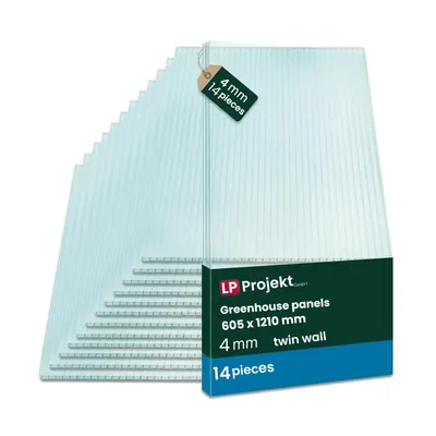 Zdjęcie produktu dla Arkusze do szklarni 14 szt. | Arkusze dwuścienne 4mm | Arkusze do szklarni | 605x1210mm