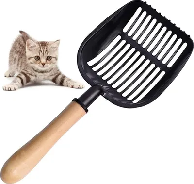 Produktbild von Große, tiefe Metallkehrschaufel mit langem Griff, für die intensive Reinigung (Katzen/Hunde).