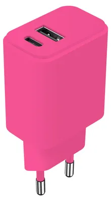 Obrázek produktu pro SETTY Ładowarka sieciowa USB + USB TYP-C 20W 3A UNIWERSALNA KOSTKA