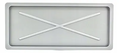 A silver dish drying rack with an X-shaped pattern inside.