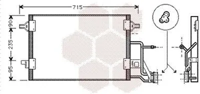 Produktbild von VAN WEZEL 03005173 Kondensator Klimaanlage Klimakondensator für AUDI A4 Limousine (8D2, B5)