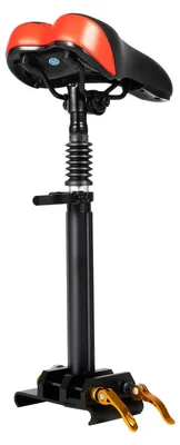 Produktbild von E-Scooter Sattel - Verstellbarer Sitz mit Federung - Tragkraft 100 kg - Fahrer bis 1,85 m - Höhe 45–65 cm - Schwarz