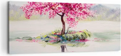 Produktbild von Bild auf Leinwand - Leinwandbild - Baum Abstraktion - 100x40cm - Wand Bild - Wanddeko - Wandbilder - Leinwanddruck - Bilder - Kunstdruck - Wanddekoration - Leinwand bilder - Wandkunst - AB100x40-3805
