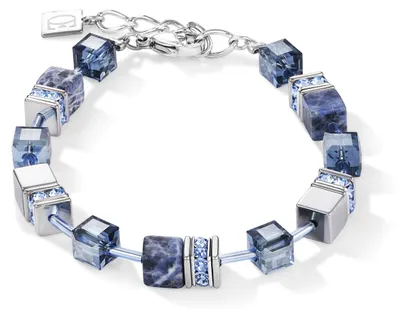 Productafbeelding van Coeur de Lion armband 4017/30-0700, roestvrij staal, blauw