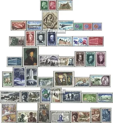 Produktbild von Briefmarken Frankreich 1969 Mi 1649-1693 (kompl.Ausg.) Jahrgang 1969 komplett postfrisch Marianne