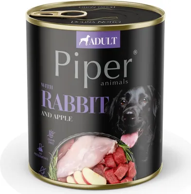 Zdjęcie produktu dla PIPER ADULT 800g karma w puszkach dla dorosłych psów królik z jabłkiem, 40465