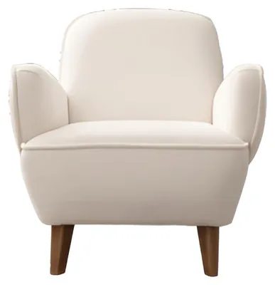 Productafbeelding van Beige stoffen fauteuil. Moderne fauteuil. Meubels voor de woonkamer. Fauteuil voor thuis