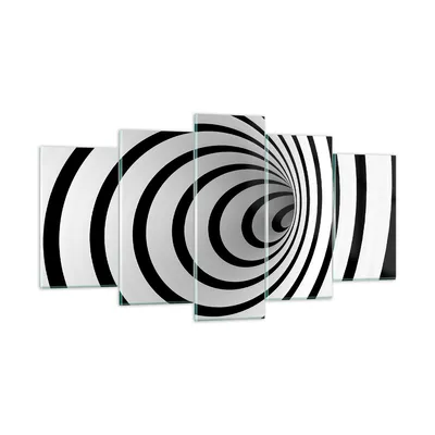 Produktbild von Bilder auf glas - Spirale abstrakt komposition - 160x85cm - Glasbilder - Wandbilder - Kunstdruck - zum Aufhängen bereit - Wanddekoration aus Glas - Glas Bilder - Wandbild auf Glas - GEA160x85-2648