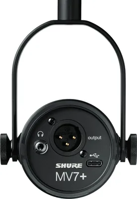 Produktbild von Shure MV7-K – Schwarzes XLR/USB-C-Mikrofon für Sprachübertragung