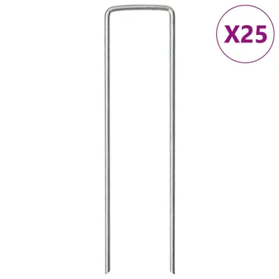 Obrázok produktu pre Stanové kolíky v U tvare 25 ks 15x3,5 cm pozinkovaná oceľ