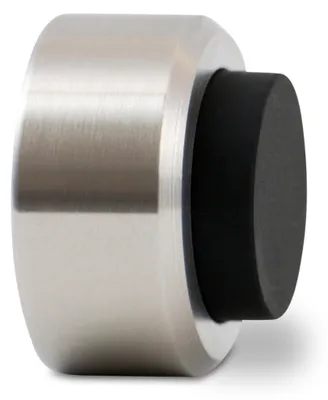 Produktbild von Türstopper für die Wandmontage – Türgriffschutz aus Edelstahl mit Gummipuffer – Inkl. Montagematerial – Ø 3,2 cm, Höhe 2 cm