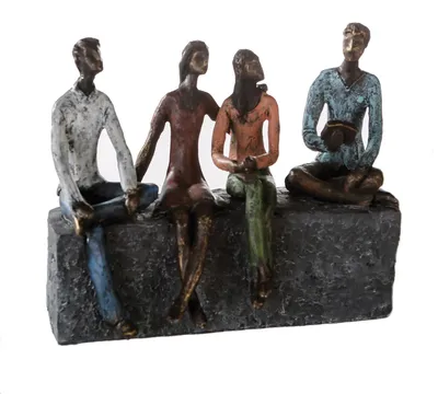 Produktbild von Casablanca by Gilde Dekofigur Skulptur Network bronce, bunt H. 21 cm,79459