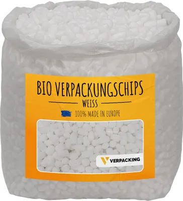 Produktbild von verpacking  Verpackungschips aus Maisstärke [Farbe & Menge wählbar] Füllmaterial für Pakete Weiß 25 Liter