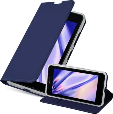 Produktbild von Cadorabo Handyhülle für Nokia Lumia 640 Schutz Hülle in Blau Cover Etui Book Case Booklet