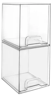 Immagine prodotto di Organizzatore impilabile per trucchi con cassetto in acrilico trasparente, ideale per cosmetici e per l'organizzazione