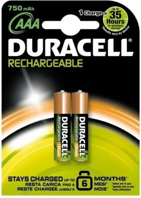 Immagine prodotto di Duracell Stays Charged, AAA Batteria ricaricabile Nichel-Metallo Idruro (NiMH)