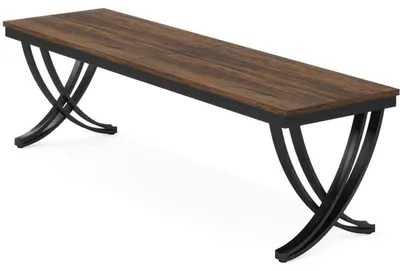 Obrázok produktu pre Počítačový stôl s kovovým rámom HOGA-RY0068, 198,7 cm, čierno-hnedý