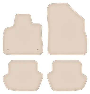 Produktbild von DURBAN Beige Velours-Fußmatten-Set für Citroen DS5 Limousine (2011-2018)
