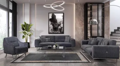 Produktbild von Sofagarnitur 3+3+1 Sitzer Wohnzimmer Komplett Sofas Set Modern Set Couchtisch