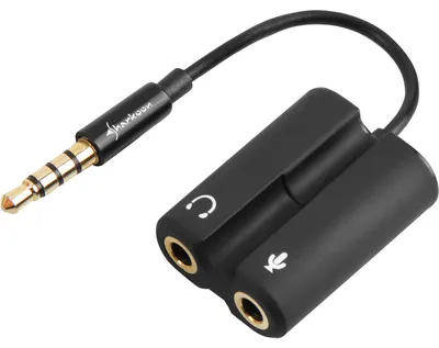 Produktbild von Sharkoon Headset Adapter 3,5-> Headset/Mic 12cm PMP35 TRRS