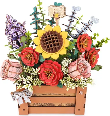 Zdjęcie produktu dla ROBOTIME Blumenkiste Holz, 658 szt., Inne, 14 lat(a)