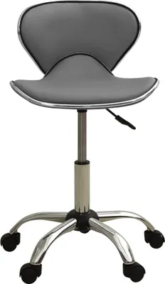 Produktbild von vidaXL Friseur Rollhocker Grau Kunstleder