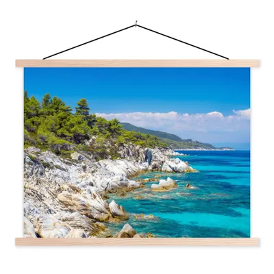 Produktbild von MuchoWow® Textilposter Meer - Sommer - Tropisch 60x45 cm mit holzfarbenen Rahmen - Bild