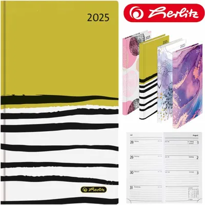 Produktbild von Herlitz Buchkalender Slimtimer Emotion 2025, Jahr / Motiv:2025 / Streifen