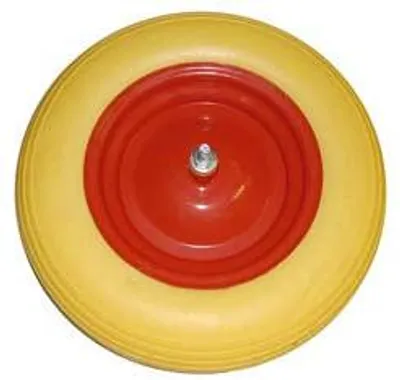 Produktbild von Rad für Schubkarre mit vollem Achsdurchmesser von 12 mm und einer Länge von 170 mm – Achse: 12 mm Durchmesser, Achsabstand: 110 mm