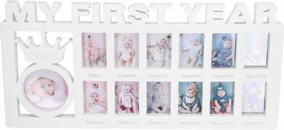 Produktbild von Famanu Babyfotorahmen Set mit Postern für das Kinderzimmer - Hand- und Fußabdruck-Set für Neugeborene