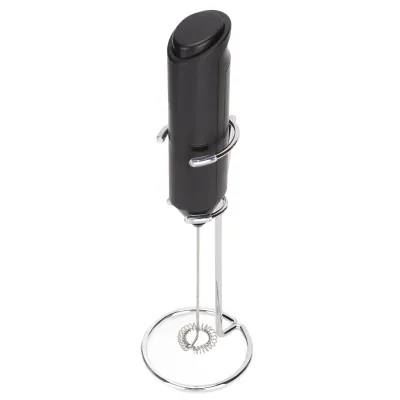 Produktbild von Handmilchaufschäumer aus Edelstahl, verbesserter elektrischer Schneebesen-Getränkemixer mit Halterung für Kaffee