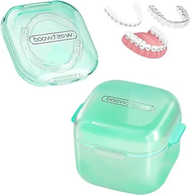 Produktbild von Famanu Prothesenkoffer mit Sieb - tragbarer Halter und Aufbewahrungsbox - hygienische Prothesenhalter Set