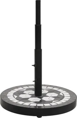 Produktbild von vidaXL Sonnenschirmständer Schwarz und Weiß Rund 12 kg