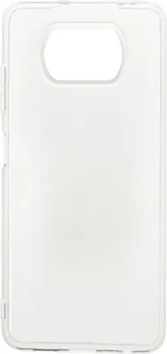 A clear, transparent phone case is shown against a white background.