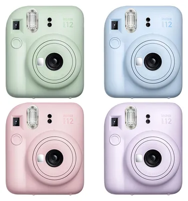 Produktbild von Fujifilm Instax mini 12, 62 x 46 mm, Mintfarbe, 90 s, 86 x 54 mm, 2/2, 0.3 - 0.5 m