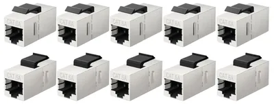 10x Cat6a Keystone-Modul RJ45 geschirmt