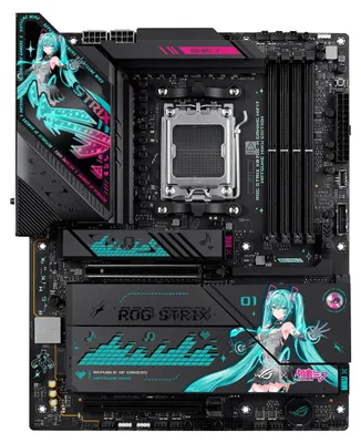 Produktbild von ASUS ROG STRIX X870E-H GAMING WIFI7 HATSUNE MIKU EDITION, AMD, Sockel AM5, AMD Ryzen 7000 Series, AMD Ryzen 8000 Series, AMD Ryzen 9000 Series, DDR5-SDRAM, 256 GB, Zweikanalig