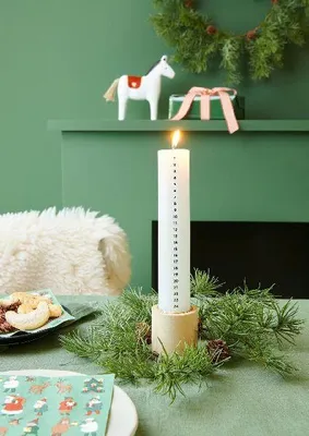 Produktbild von Adventskalender Kerze 1-24, Weiß