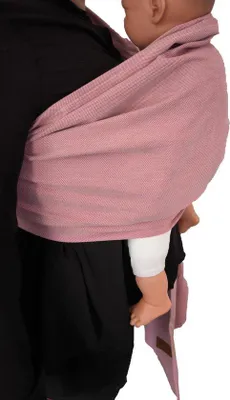 Zdjęcie produktu dla Uniqoos® Ergonomiczna chusta do noszenia dzieci wykonana w 100% z organicznej bawełny – oddychająca, przyjazna dla skóry, z oznaczeniem środka, przeznaczona dla niemowląt i małych dzieci do 15 kg