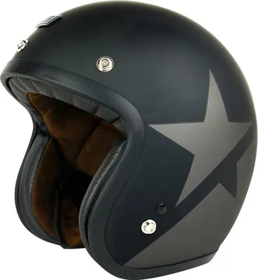 Produktbild von Jethelm ORIGINE HELMETS PRIMO STAR Motorradhelm Offener Helm Schwarz Matt Titan M 202541023102804