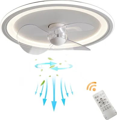 Produktbild von Deckenventilator mit LED Deckenlampe Beleuchtung Dimmbar Ventilator Kronleuchter mit Fernbedienung Schlafzimmer