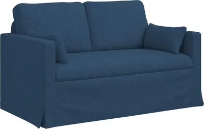 Zdjęcie produktu dla Sofa vidaXL, niebieska, 139 x 78 x 80 cm, materiałowa