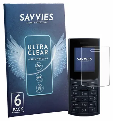 Produktbild von 6x Für Nokia 110 4G (2023) Schutzfolie Savvies Displayschutz Display Schutz Folie Klar Transparent