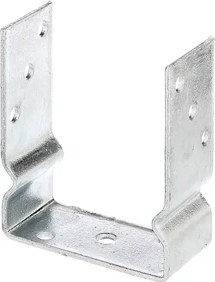 A metal U-shaped bracket with screw holes, photographed against a white background.