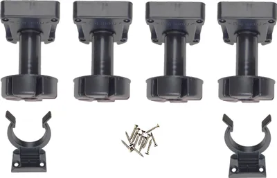 Produktbild von Verstellbare Möbelfüße, schwarz, 12,5–19,5 cm, Küchenset mit Clip