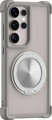 Image de Étui MagSafe pour Samsung Galaxy S26 Ultra avec anneau à 360 degrés, gris