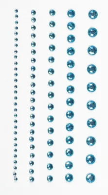 Produktbild von Strass-Sticker Acryl Größe 2-6mm VE=6x95 Stück türkis