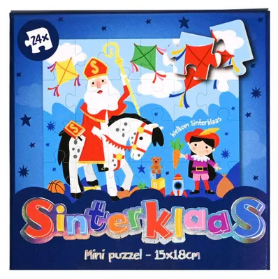 Produktbild von Wins Holland Minipuzzle Sinterklaas, 24 Teile.