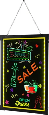 Produktbild von 60x80cm Světelná reklamní tabule LED Psaní zpráv s dálkovým ovládáním 18 světelných efektů pro bary, kavárny a restaurace